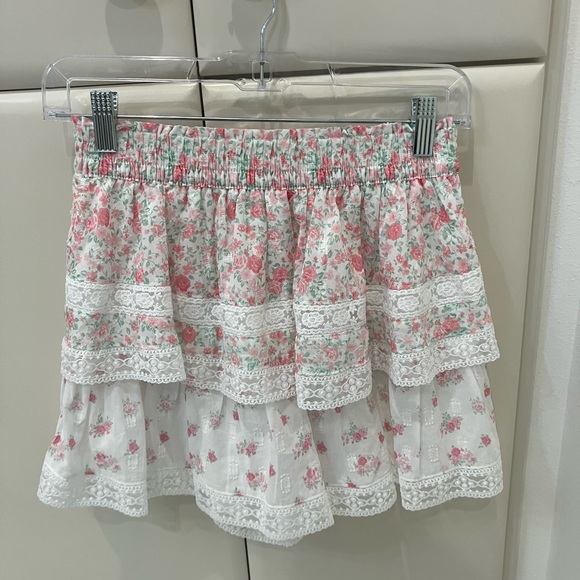 Altar'd State Dresses & Skirts - Altar'd State Pink Floral Ruffle Skort
